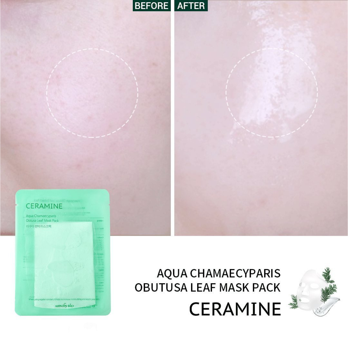 CERAMINE AQUA FACE MASK PACK (10ea/ 1Pack)