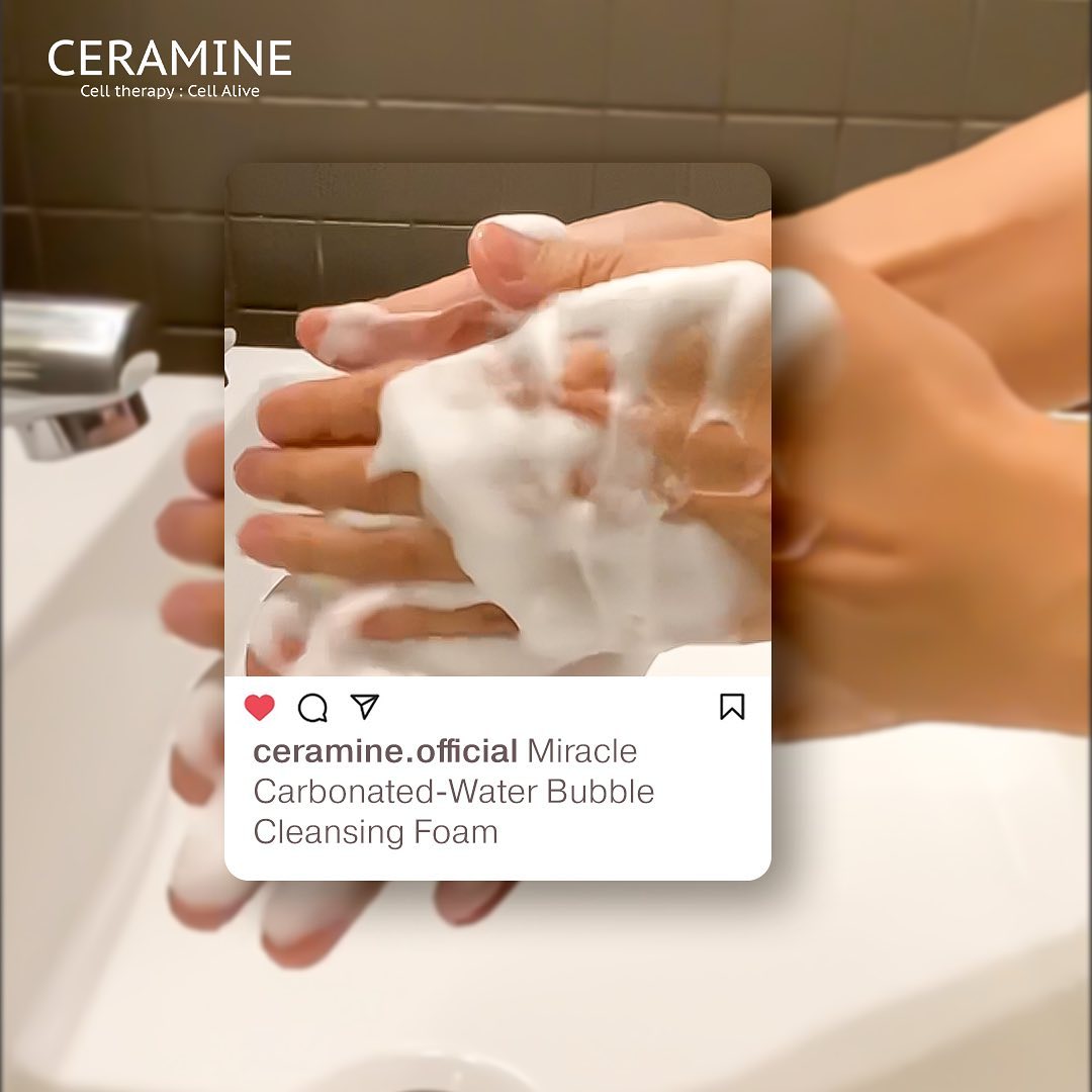 CERAMINE MIRACLE CARBONATED-WATER BUBBLE CLEANSING FOAM