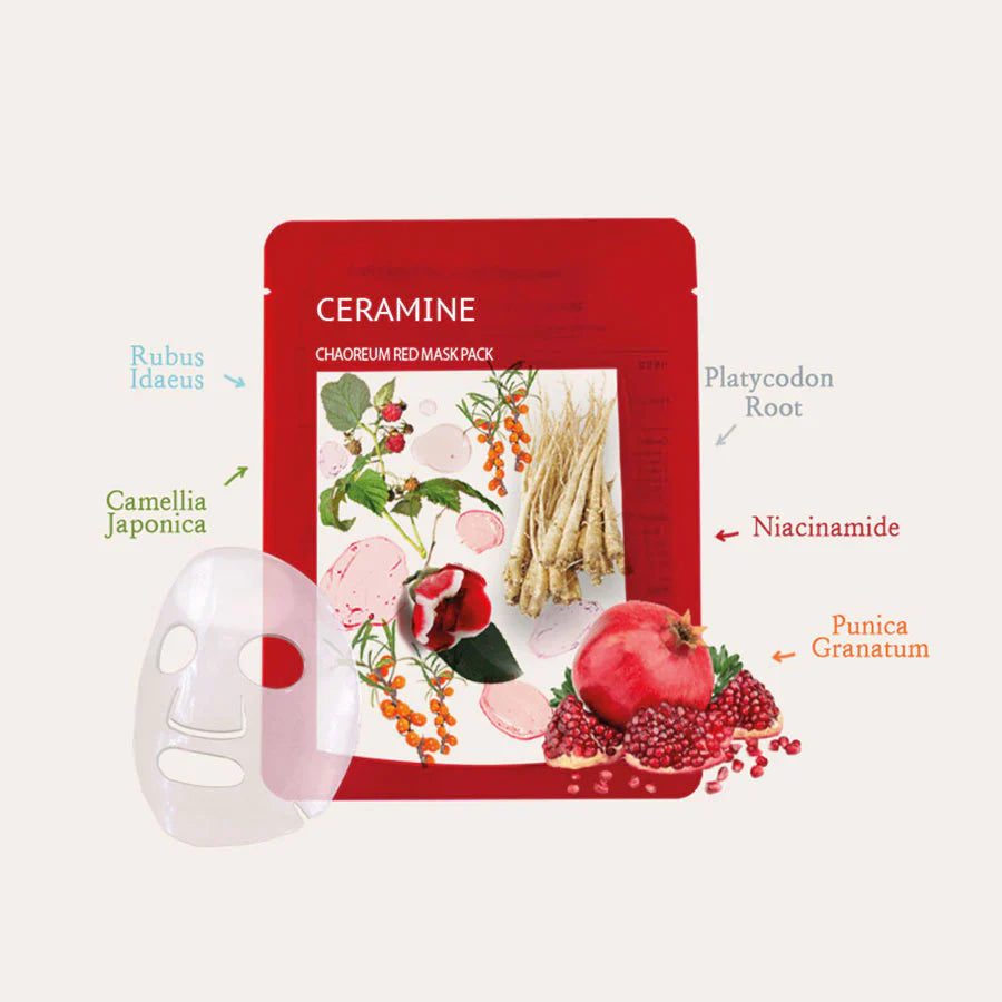 CERAMINE CHAOREUM RED MASK PACK (5ea/ 1Pack)