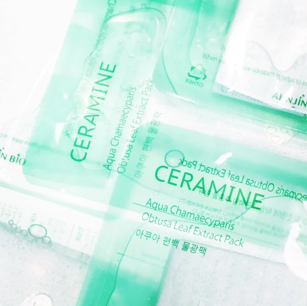 The Ceramine Aqua Face Mask Pack is an all-in-one pack that includes the mask, essence, and lotion. It aims at giving you soft and smooth skin.