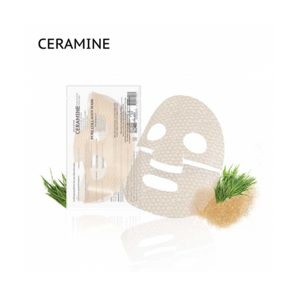 Ceramine's pure collagen face mask pack is made of 100% natural marine collagen, which can deeply hydrate your skin and make it more elastic.