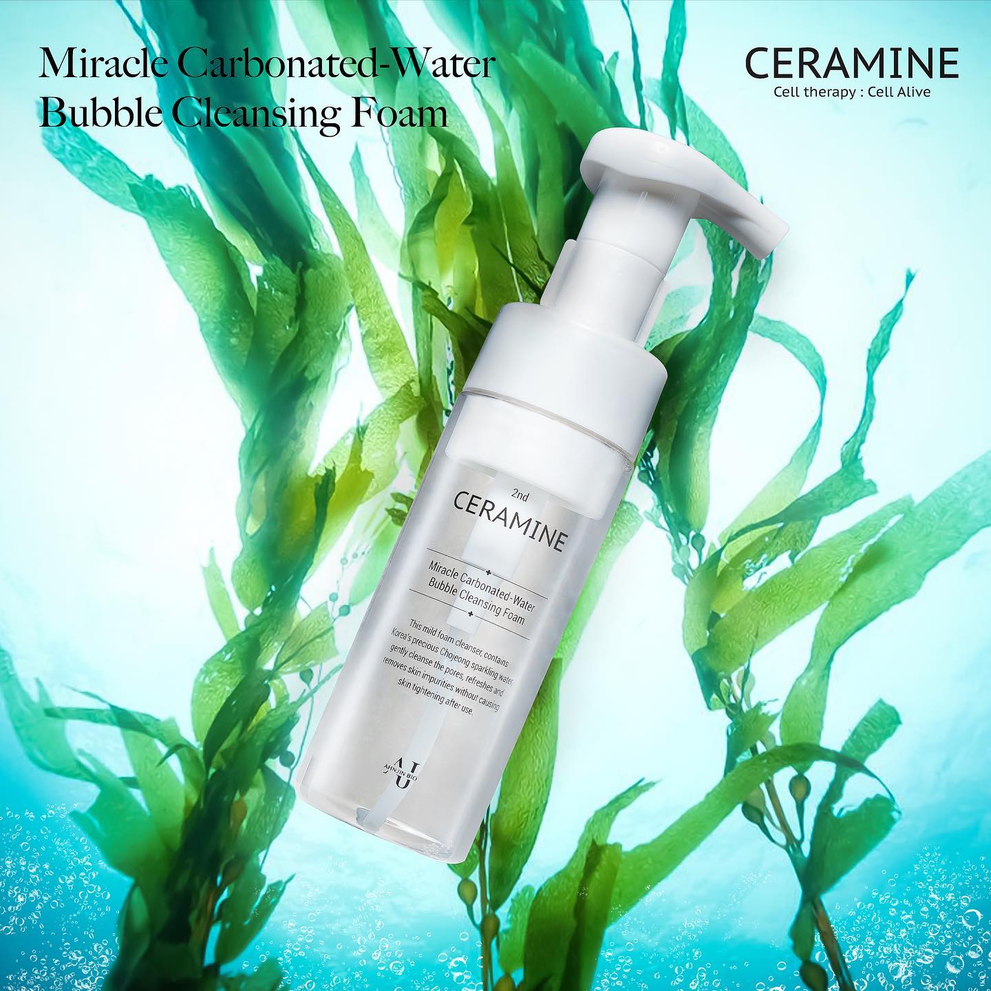 CERAMINE MIRACLE CARBONATED-WATER BUBBLE CLEANSING FOAM